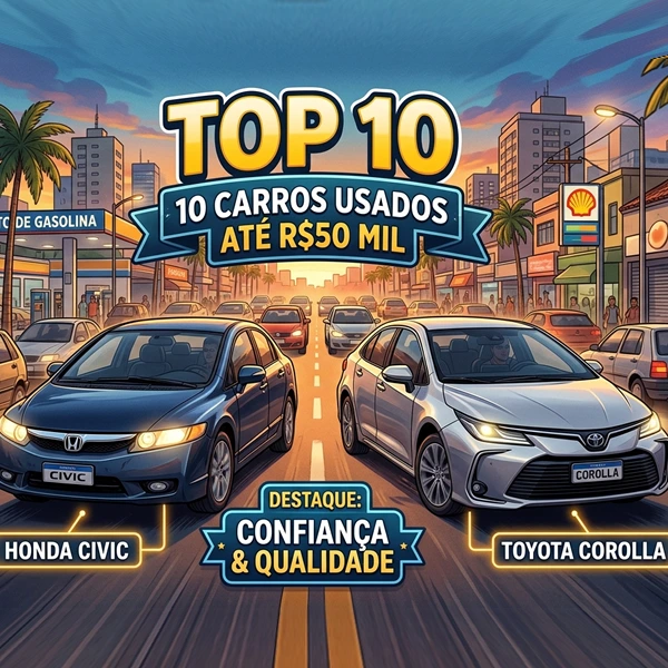 10 carros usados que vale a pena comprar em 2026 até R 50 mil